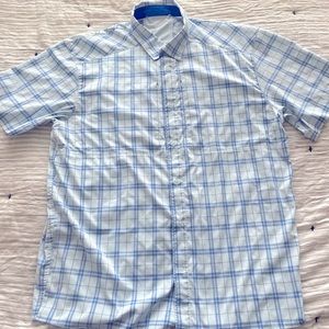Mens plaid vented under armour button down size XL
